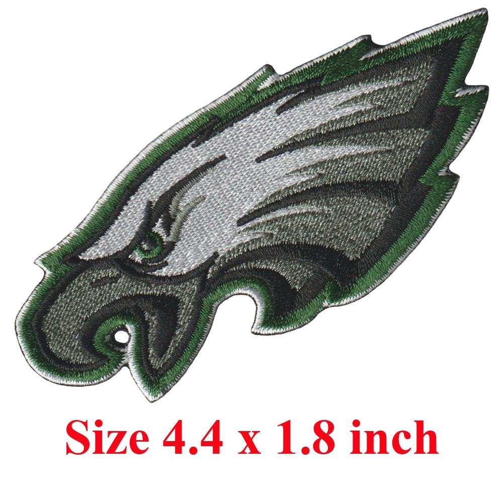 10 pcs Philadelphia Eagles Nation Logo Size 4.4 in x 1.8 in Sew Iron on Patches