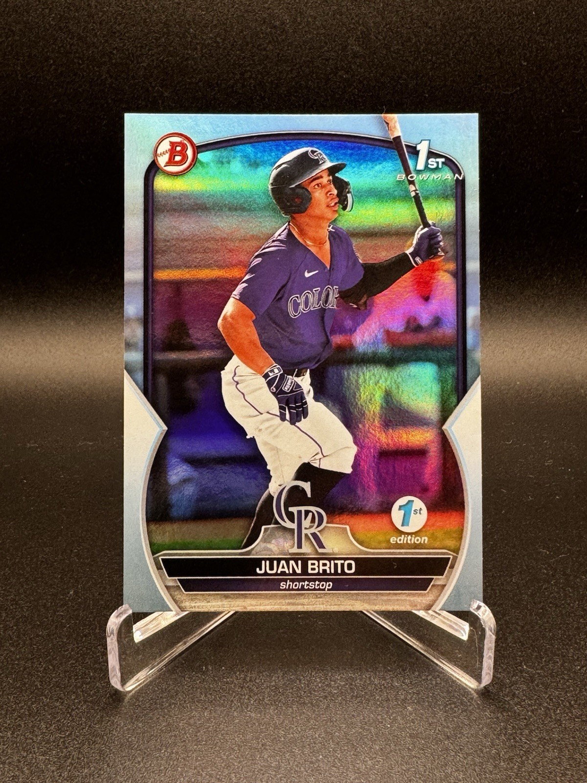 2023 Bowman 1st Edition – Juan Brito #BPPF-77 1st Bowman Sky Blue Foil