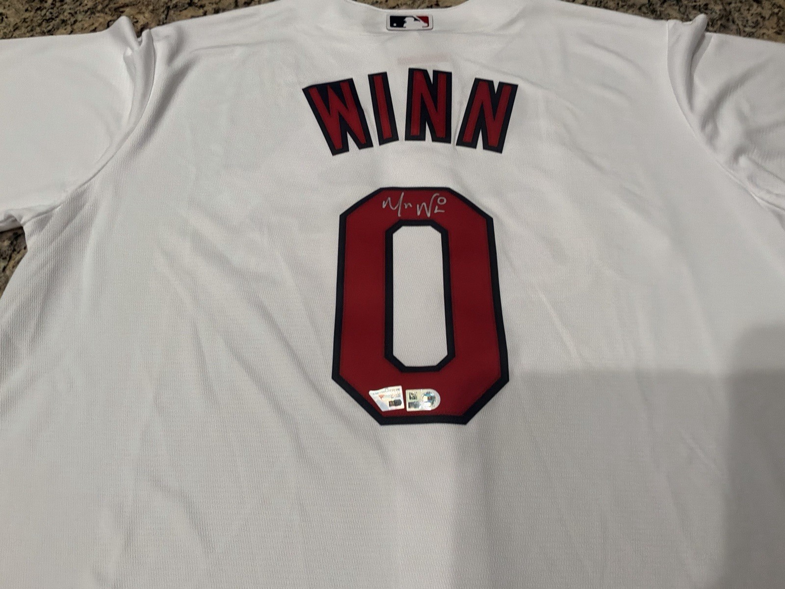 St. Louis Cardinals Masyn Winn #0 White Signed Jersey Fanatics Authentic