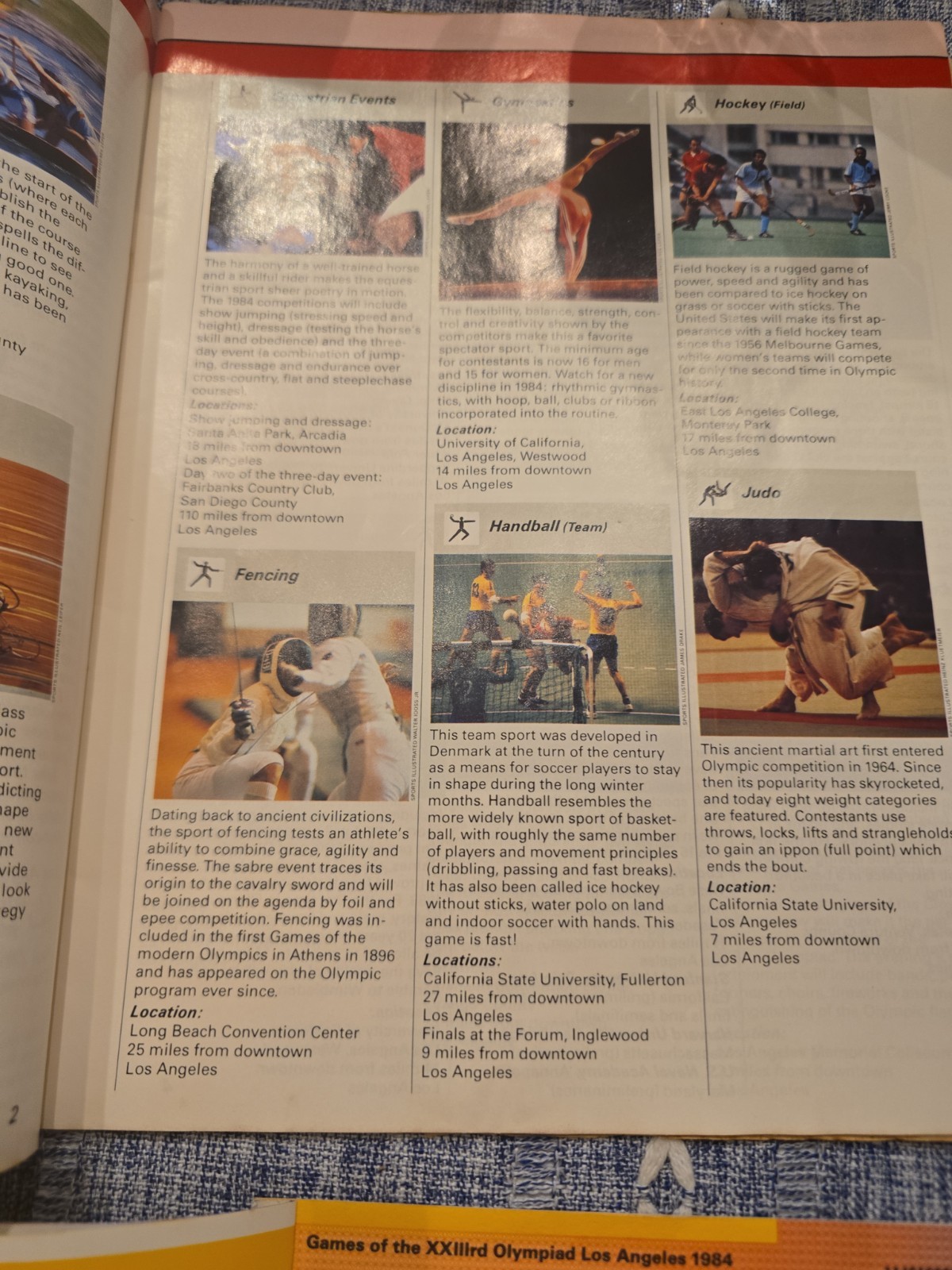 Huge 1984 Los Angeles Summer Olympics Memorabilia Lot – Official Handbook &…