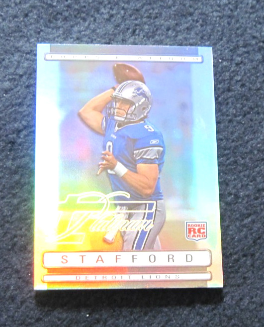 Mathew Stafford / 2009 Topps Platinum RARE Refractor RC #ed/1549 Nice Rookie!