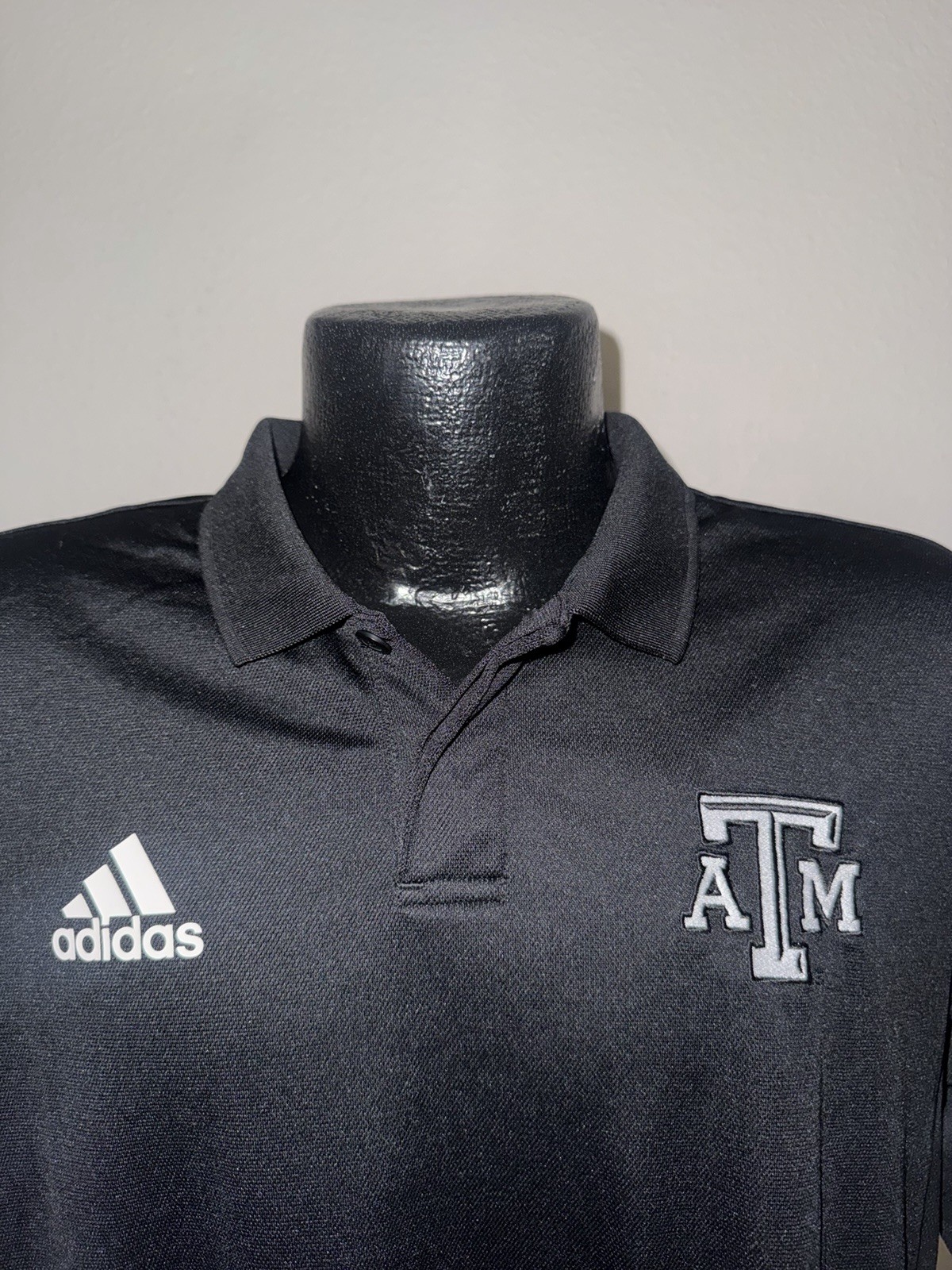 Woman’s Short Sleeve Football Adidas Texas A&M Aggies ClimaCool Polo Black M