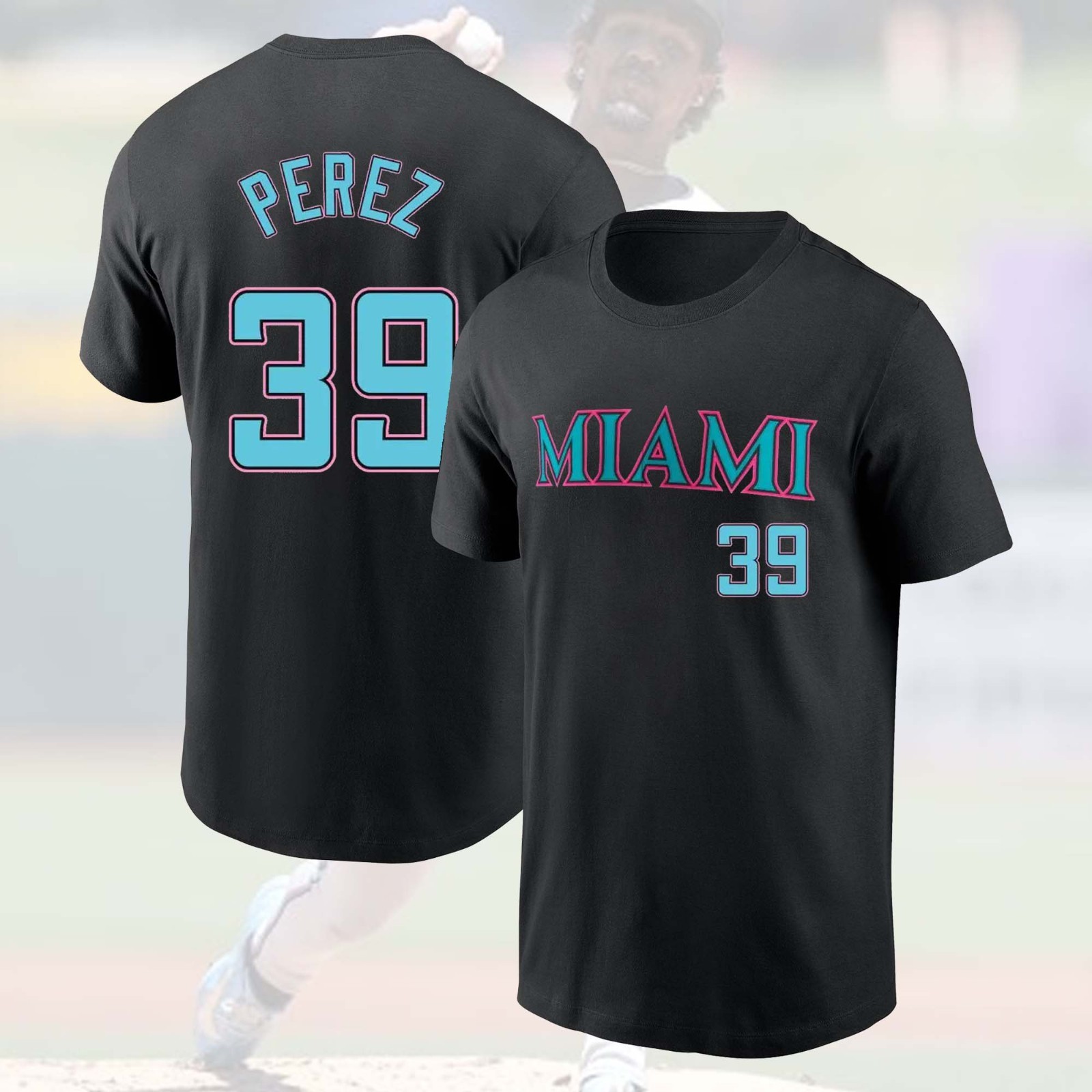 SALE OFF – Eury Pérez #39 Miami Marlins Team 2026 Player Name And Number