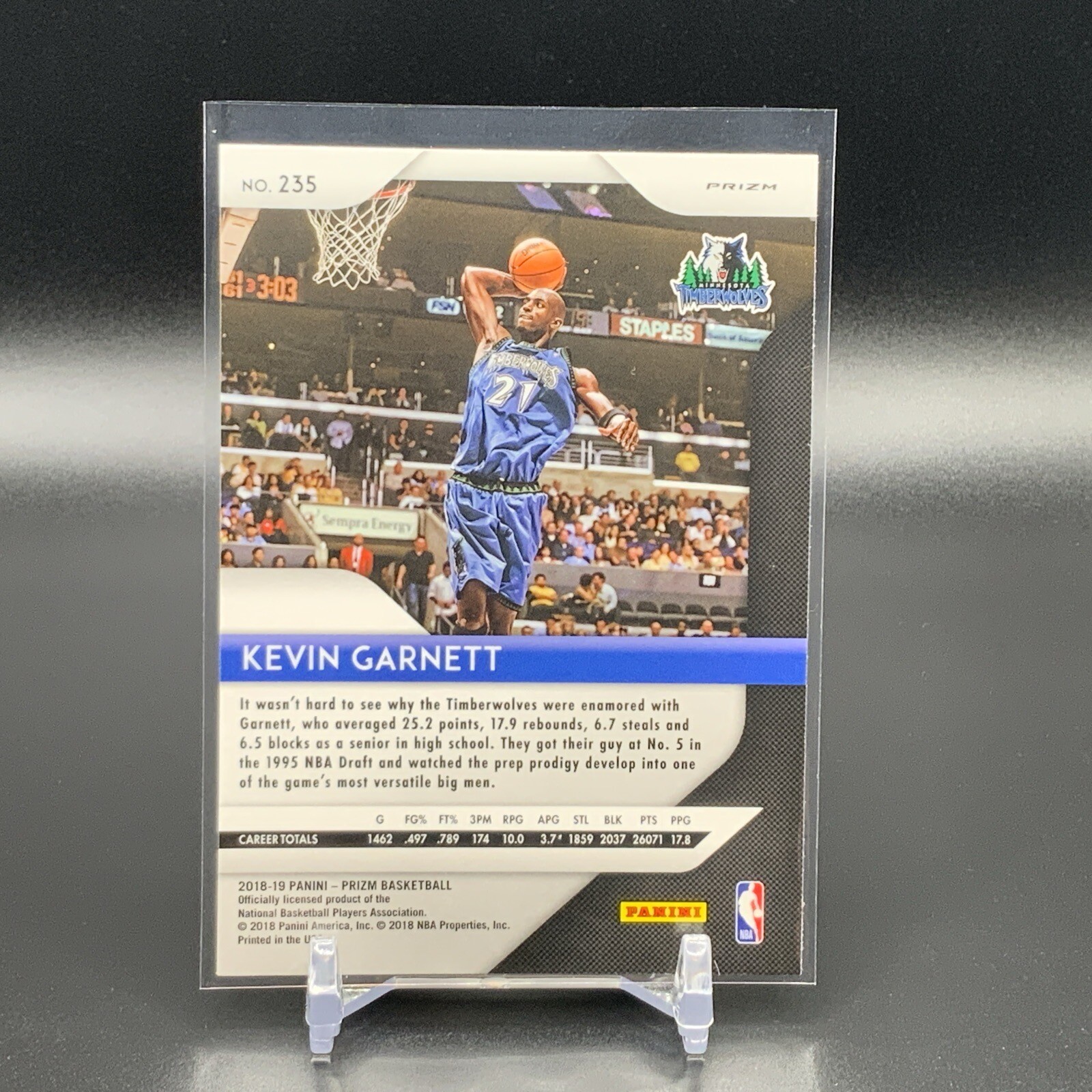 2018-19 Prizm Kevin Garnett Silver Prizm #235 Timberwolves IYC2027