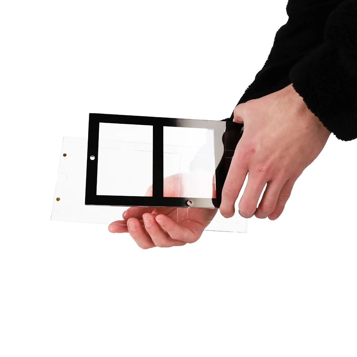 1 BCW 3-Card Magnetic Holder – 35pt Black Border Recessed UV Protection Case New