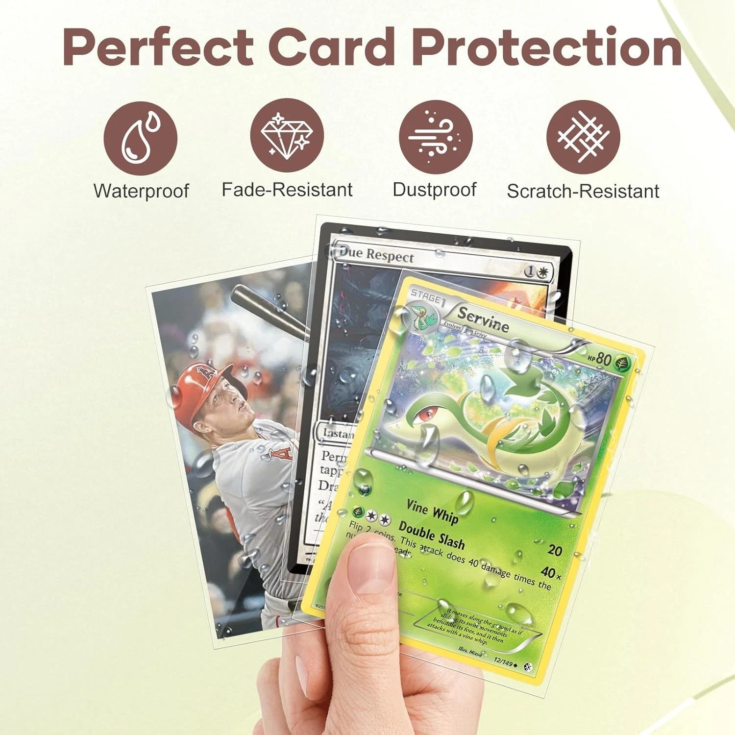 600 Count Card Sleeves, Clear Soft Trading Card Sleeves, Polypropylene (PP), Fit