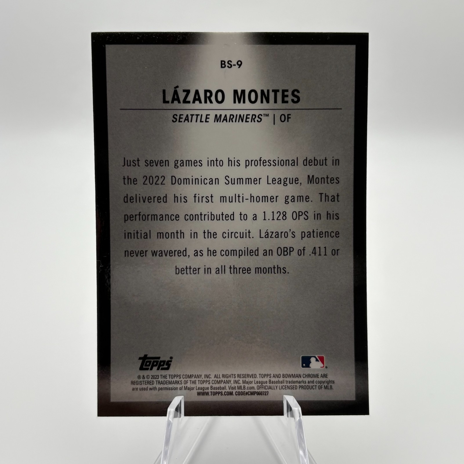 2023 Bowman Chrome – Lazaro Montes #BS-9 – Bowman Spotlight QTY