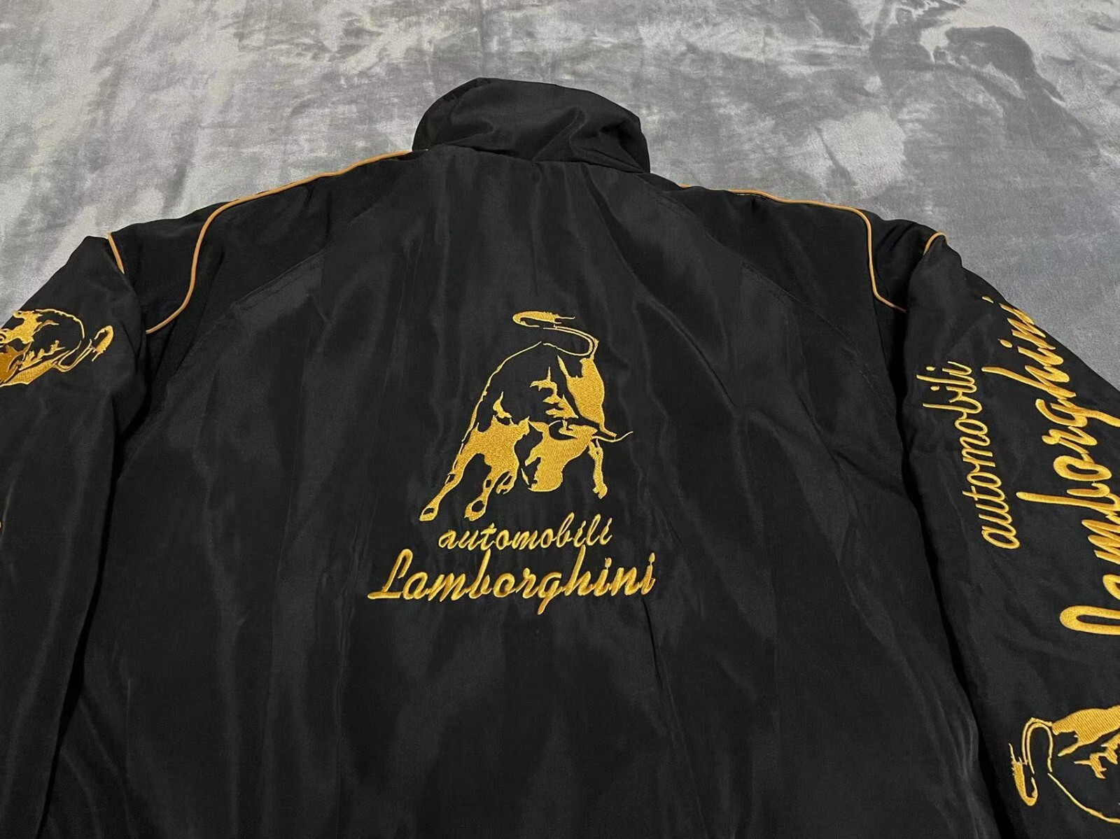 Unisex Adult Lamborghini Jacket Ebroidered Cotton Padded F 1 Racing Jacket
