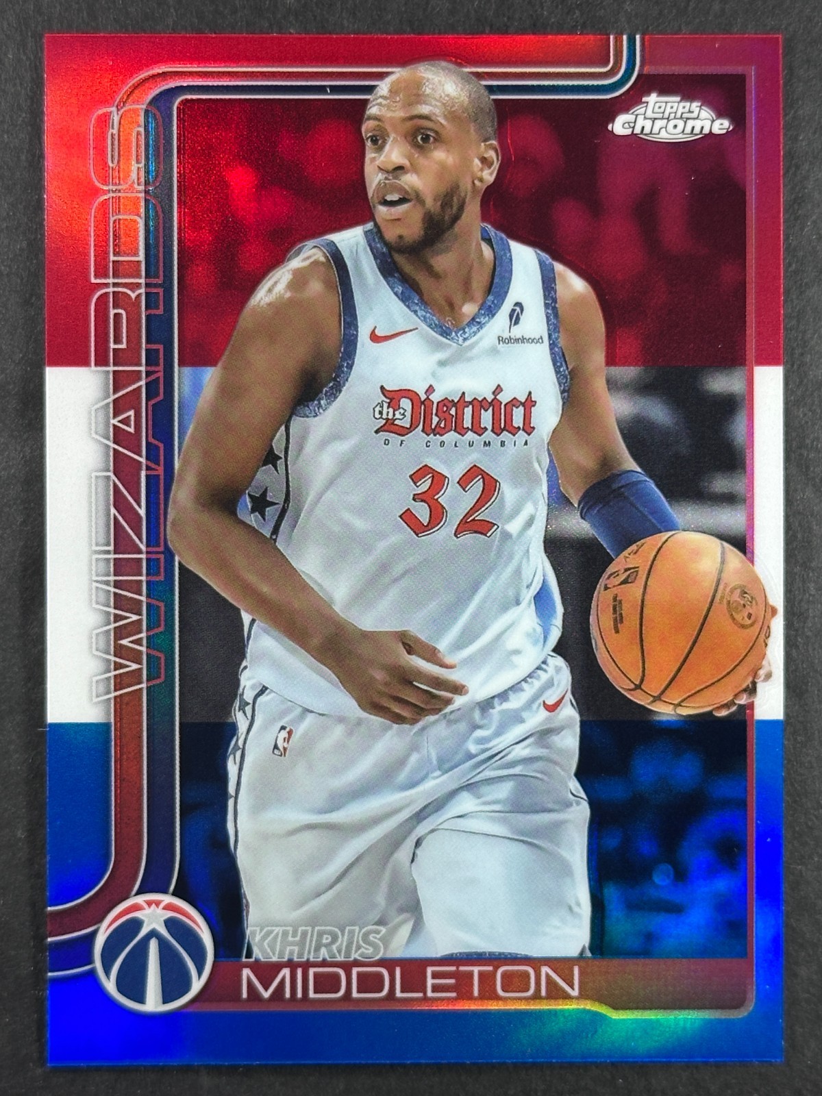 2025-26 Topps Chrome Basketball Red White & Blue Refractor – Pick A Card