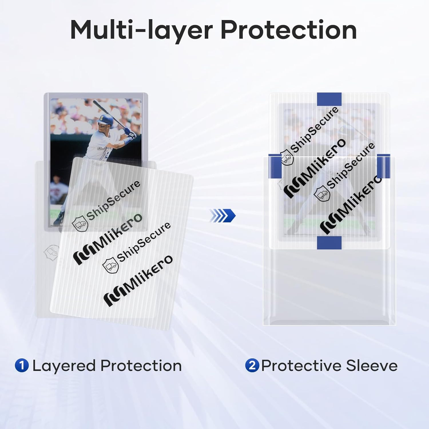 120 Pack Trading Card Shipping Protectors, 3.5” X 4.5” Plastic Card Protector