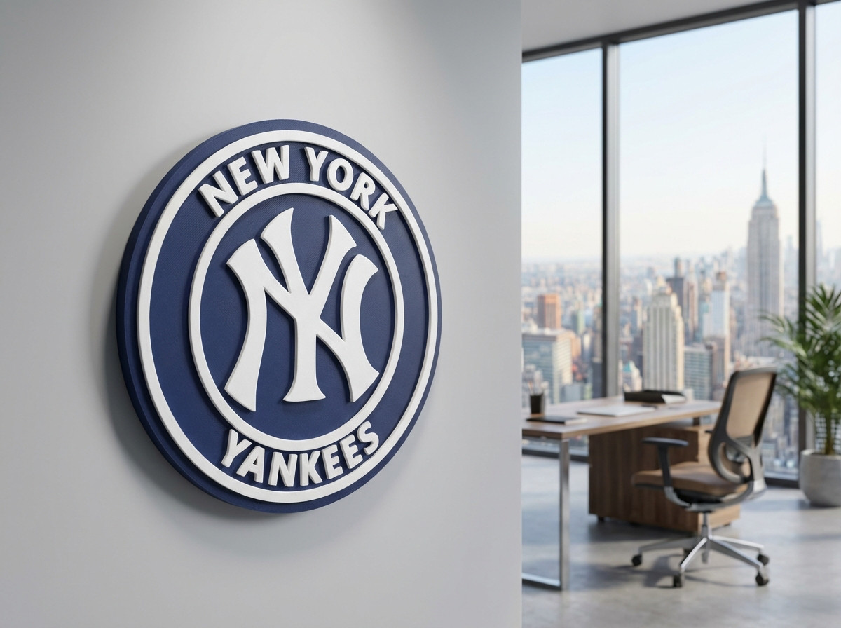 New York Yankees 3D Wall Sign MLB Baseball Decor Yankees Fan Gift Man Cave
