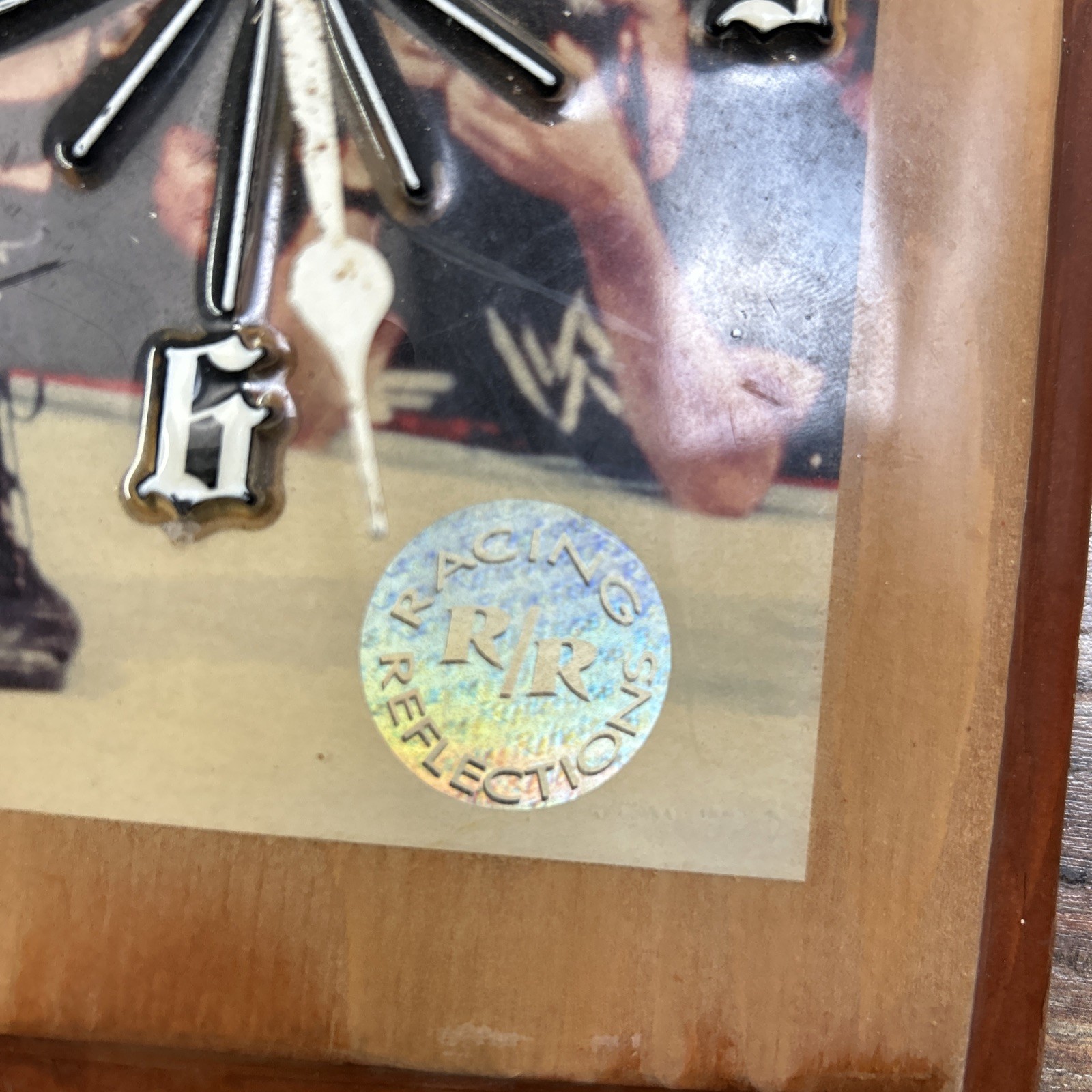 Racing Reflections Stone Cold Steve Austin WWF WWE Wooden Clock Attitude Era **