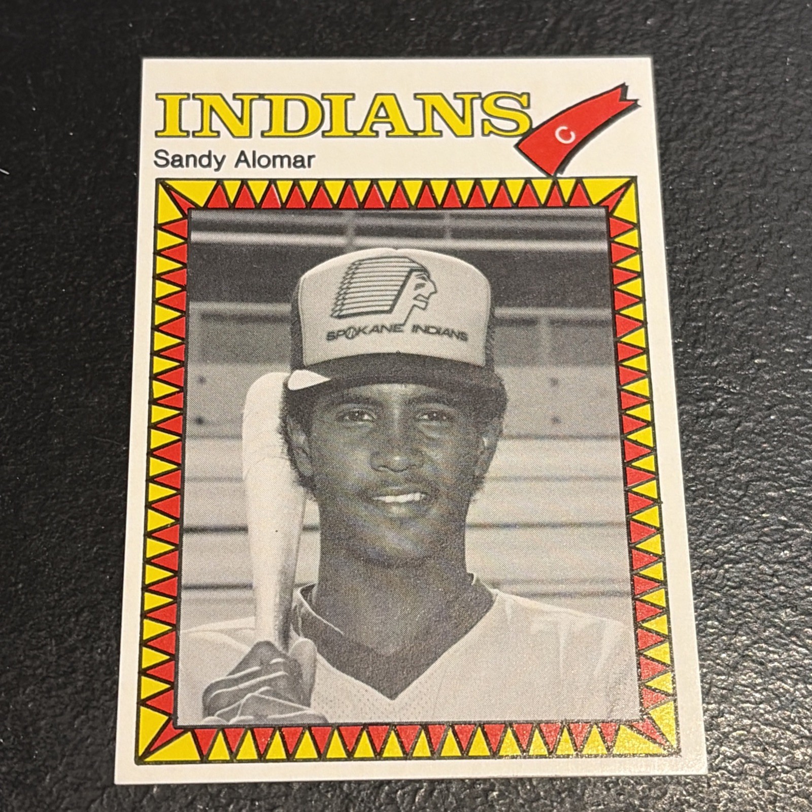 Sandy Alomar Jr 1984 Spokane Indians SGA Minor League Rookie Card RC 1st Card