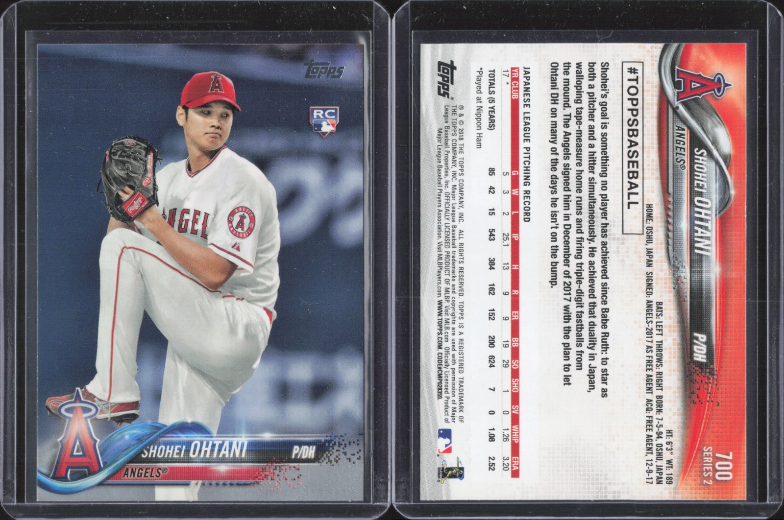 2018 Topps Series 2 – Shohei Ohtani #700 White Jersey (RC)