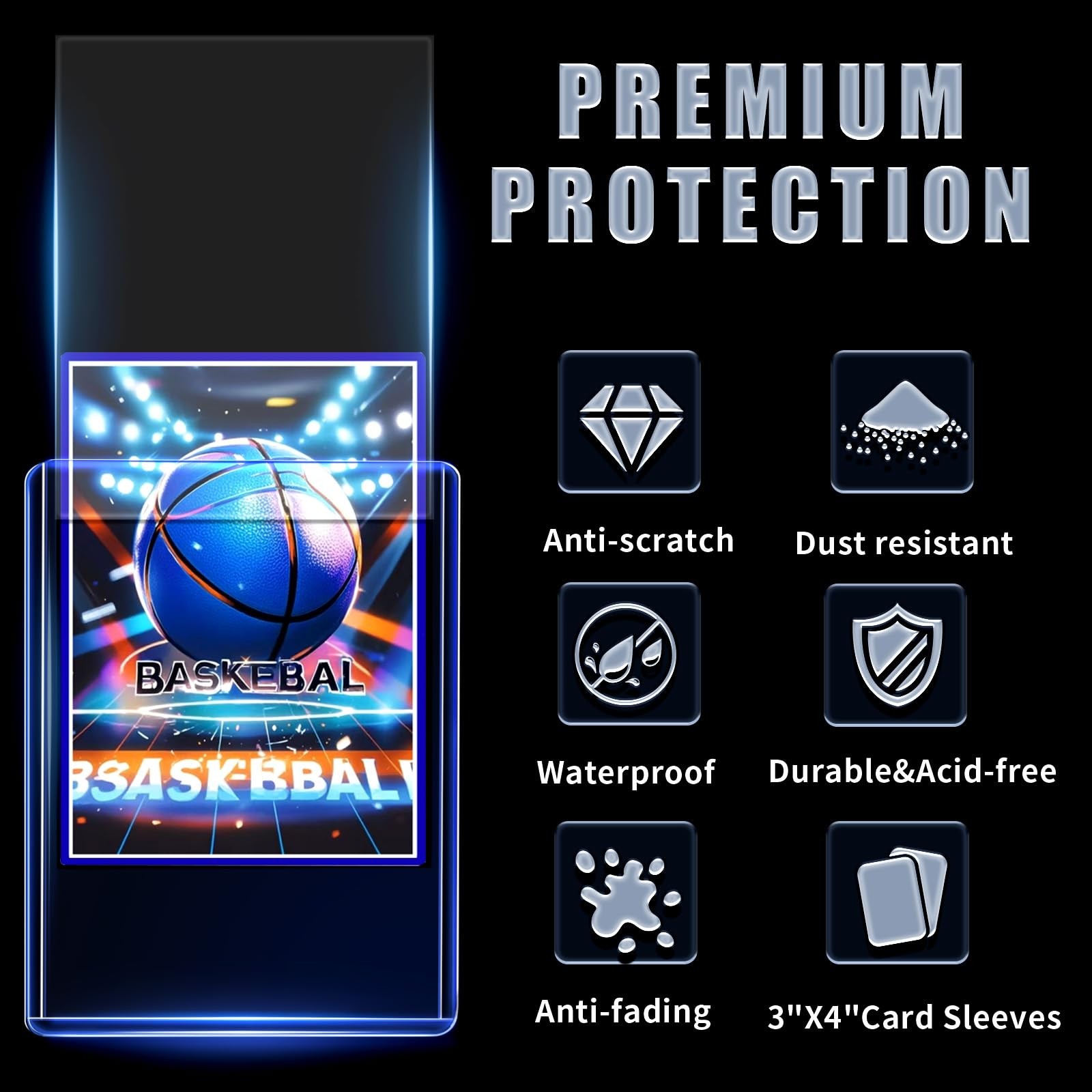 400 Card Sleeves Toploads for Cards,3″ x 4″ Baseball Card Protectors,Premium …