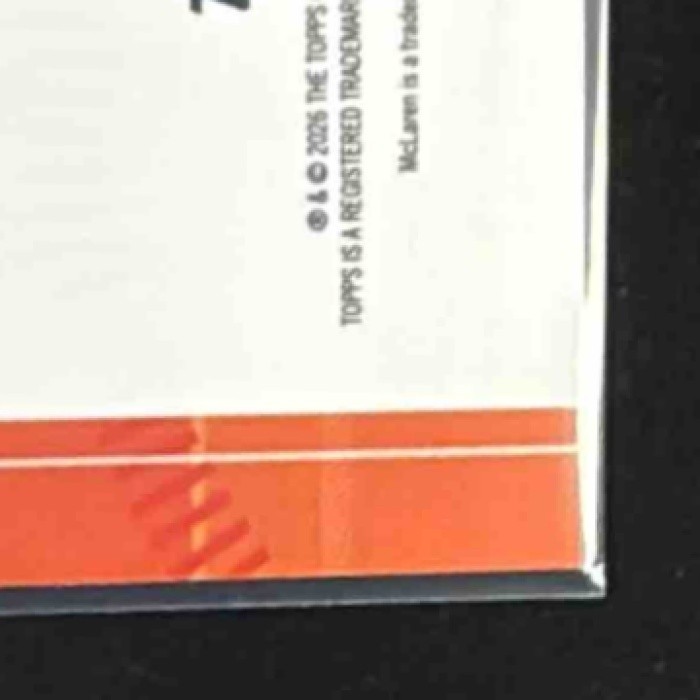 2025 Topps Mclaren Racing Lando Norris and Oscar Piastri Constuctors Champions