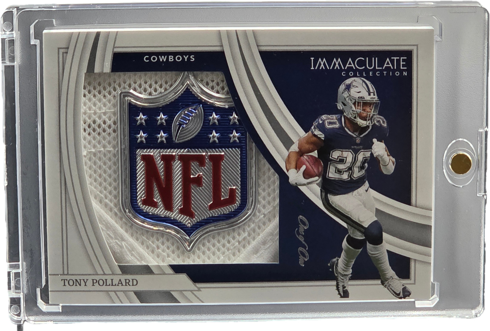 🛡️ 1/1 NFL SHIELD PATCH 🛡️ 2022 IMMACULATE TONY POLLARD 🔥 COWBOYS CASE HIT 🔥