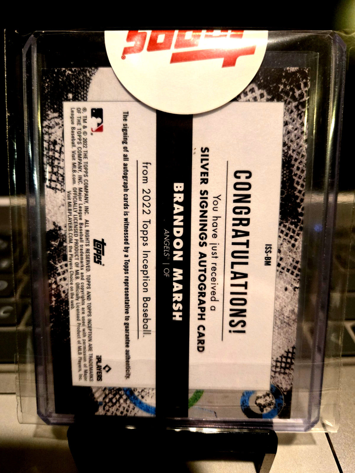 2022 Topps Inception – Brandon Marsh RC Silver Signing Auto #26/99 -Topps Sealed