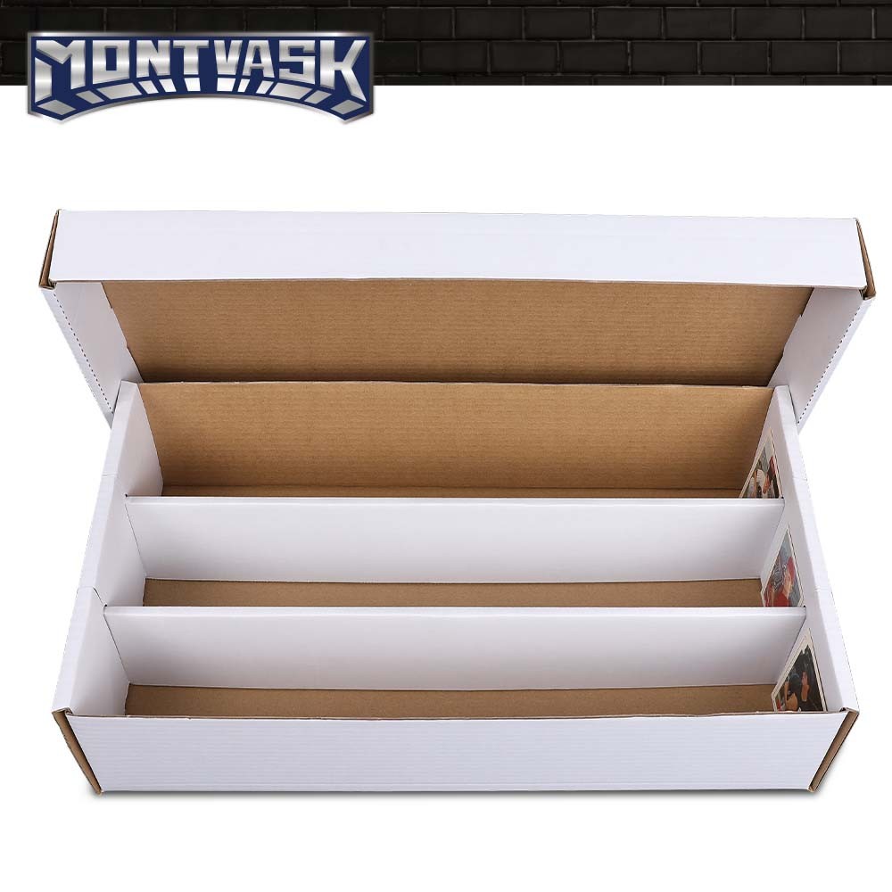 2Pcs 3000 Count Super Shoe Cardboard Trading/Gaming Card Storage Boxes NEW