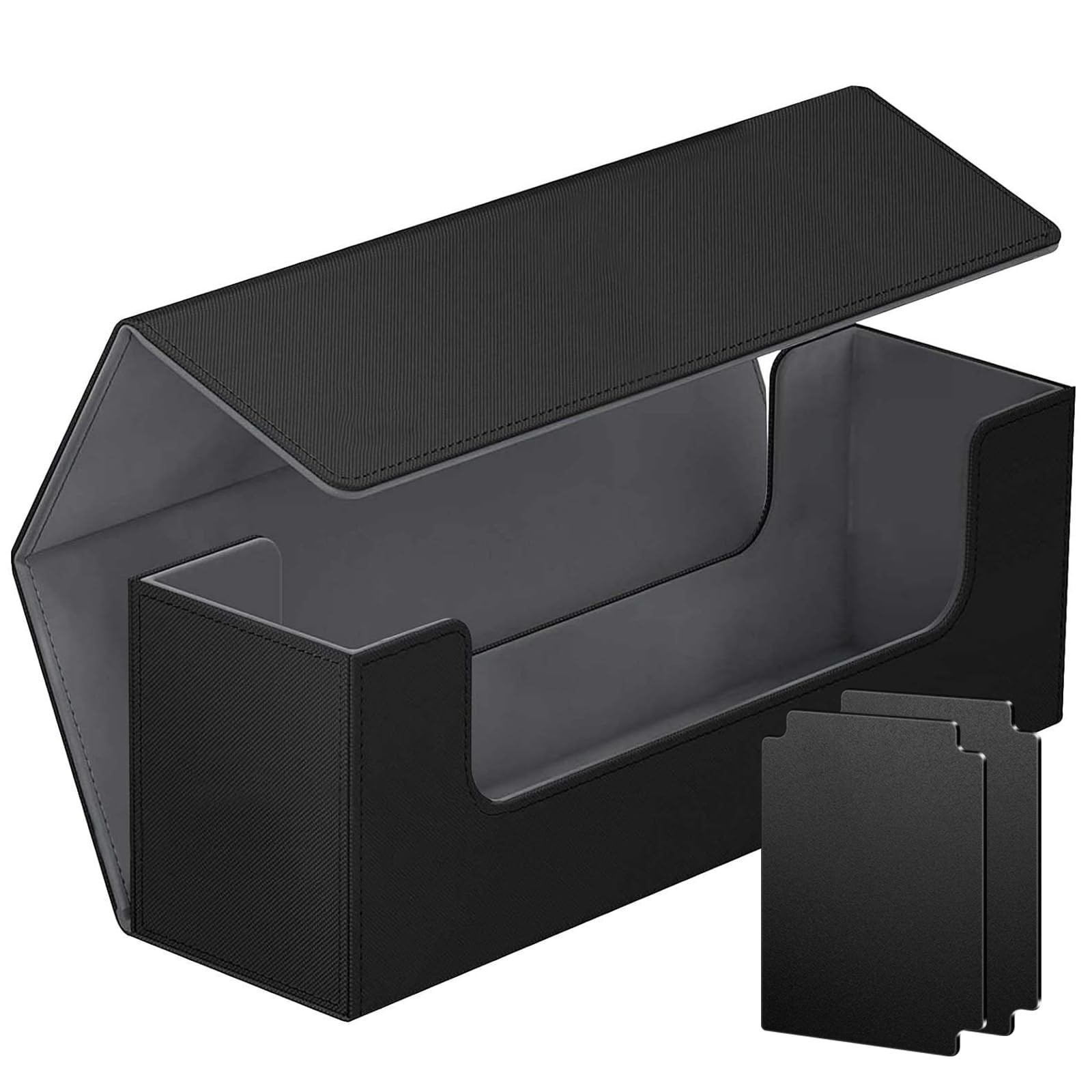 Trading Card Deck Case, Leather Magnetic Box for 600+ Sleeved MTG TCG Sports …