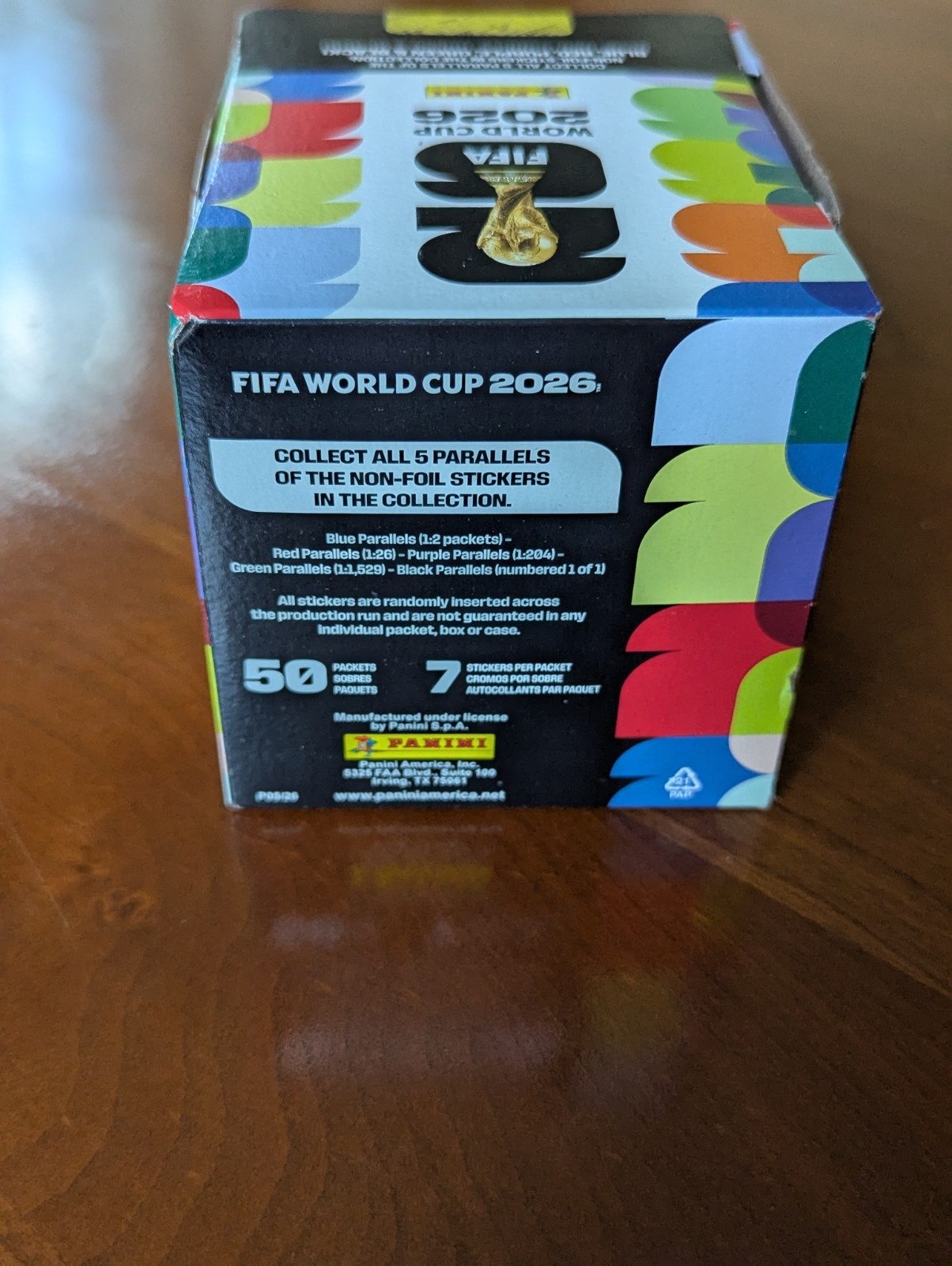Panini FIFA World Cup 2026 Sealed Sticker Box 50 Packs 350 Stickers US VERSION