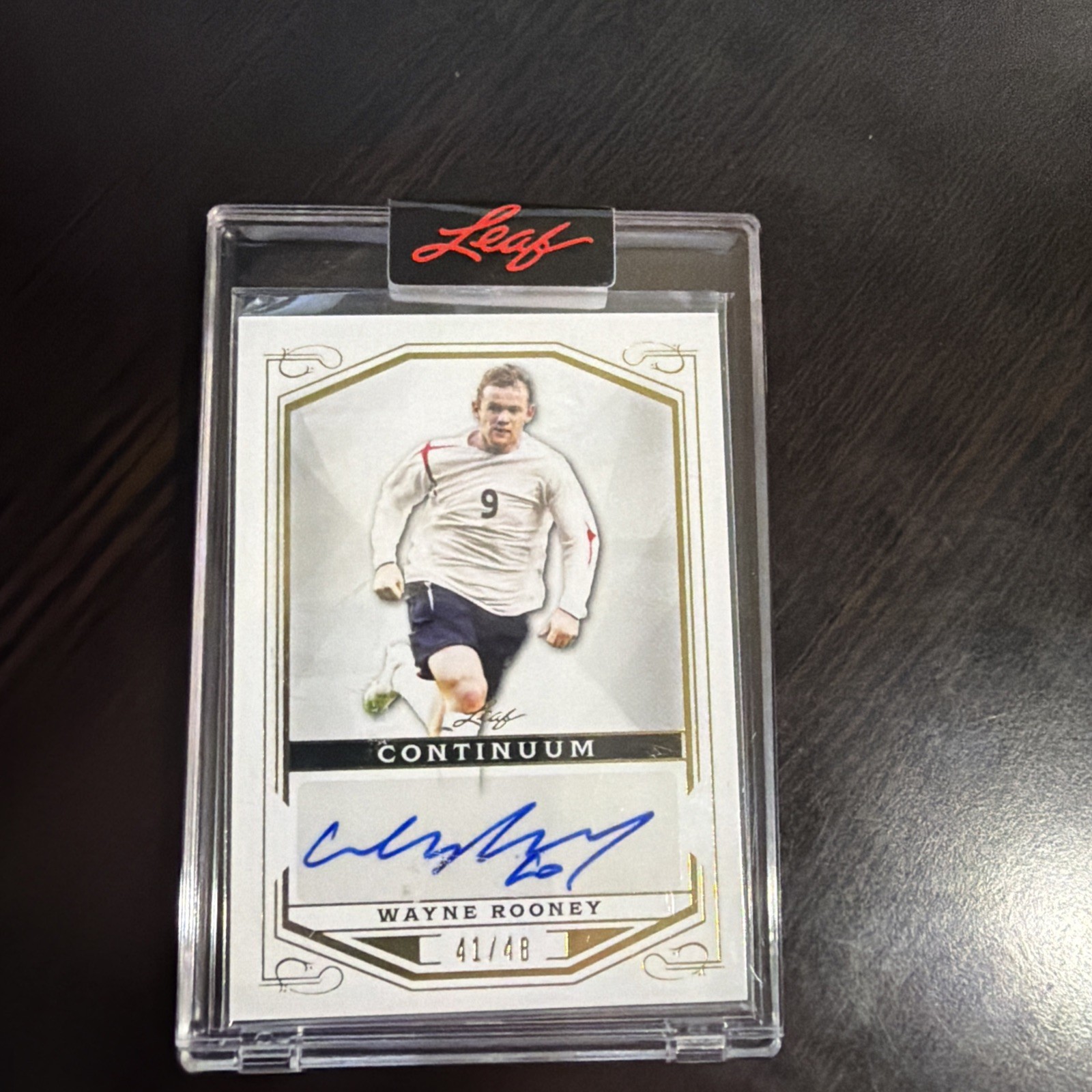 Wayne Rooney Autograph Card – 2022 Leaf Continuum Auto numbered 41/48