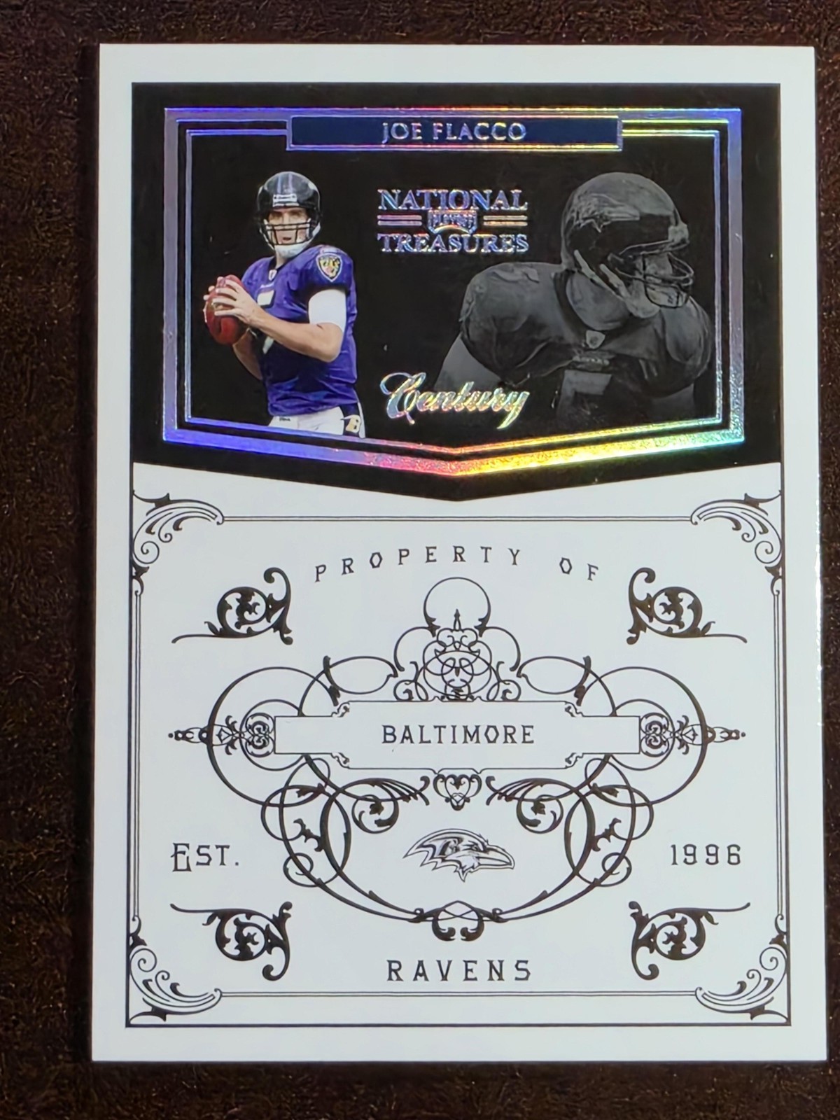 2010 Playoff National Treasures Joe Flacco #10 Century Silver #/25 Ravens