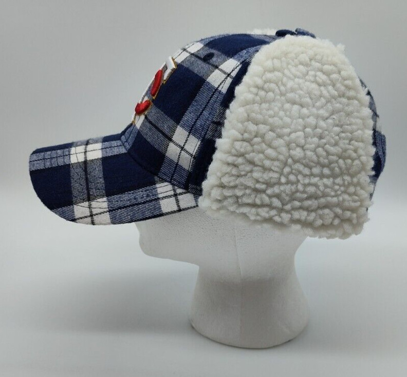 Minnesota Twins Blue Plaid Trapper Hat Sherpa Lined Ear Flap Snapback Cap SGA