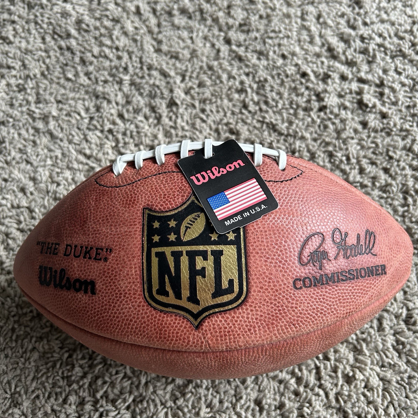 Brand New NFL Authentic Leather Wilson”The Duke” Game Football~Unknown Signature