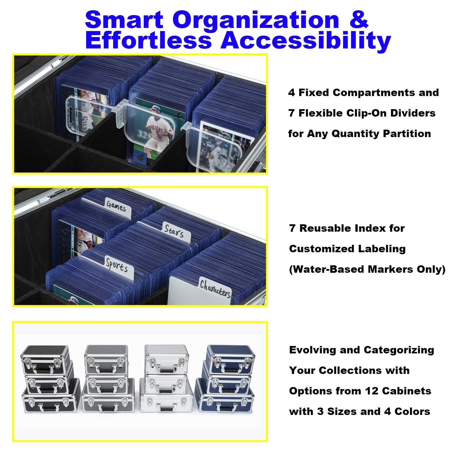 Multi Color Card Storage Hard Case, Sports Card Collection Boxes,Trading Cards C