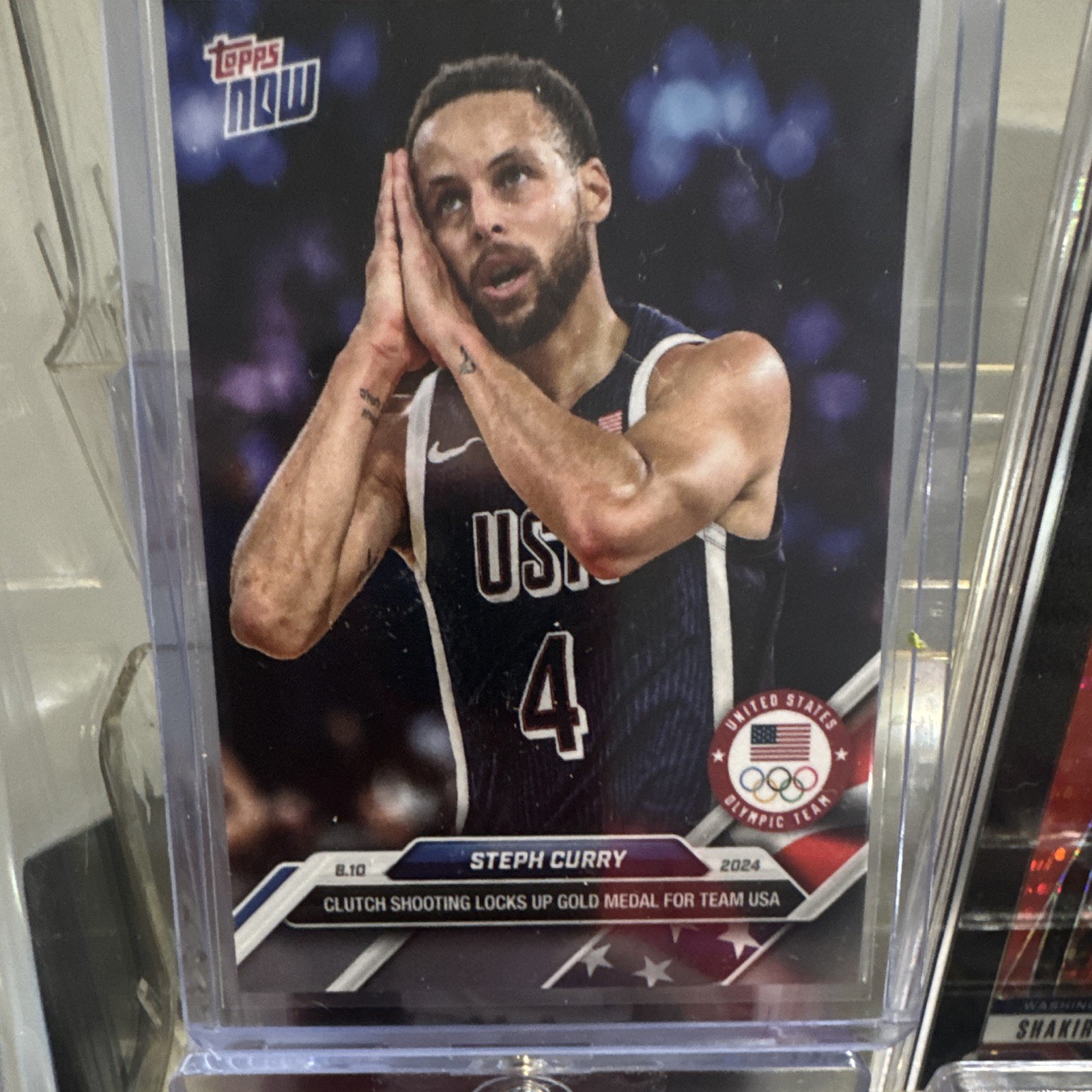 Topps 2024 Topps Now Olympic/Paralympic Games Steph Curry #27 USA Base