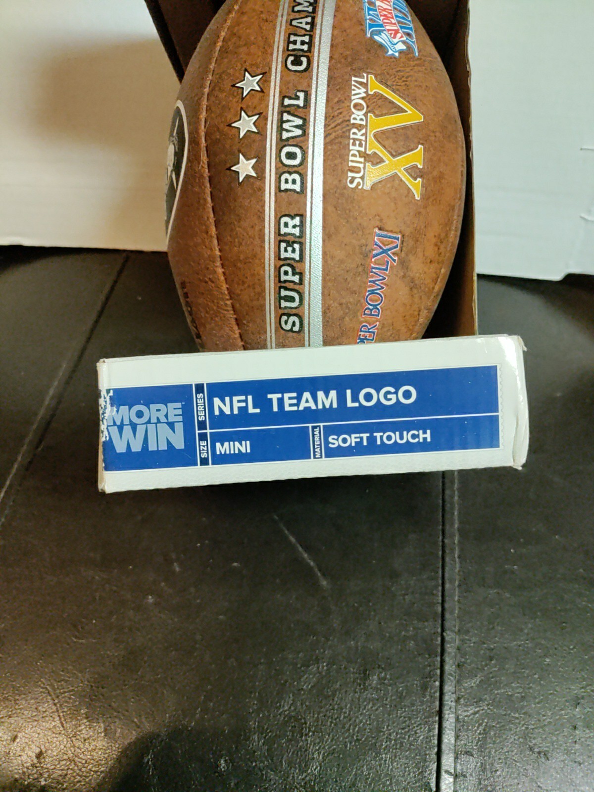 NFL Commemorative Football, 9-Inches Oakland Raiders. Signed Jeff Barnes. SB 15