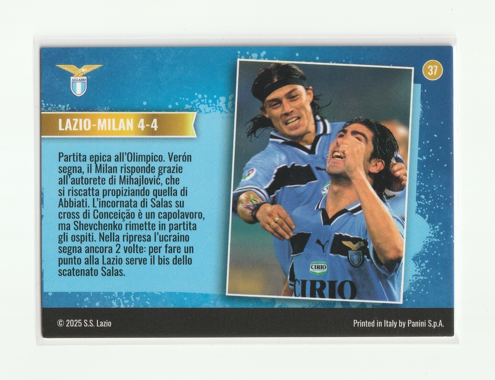 1999-00 PANINI LO SCUDETTO DEL SOGNI TOP MOMENT FOIL [ MARCELO SALAS ] LAZIO