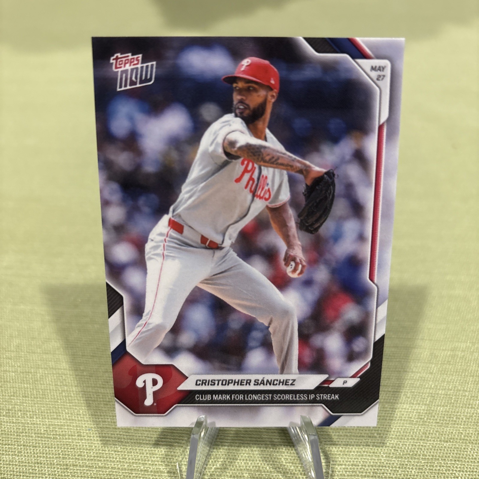 2026 Topps Now Cristopher Sanchez #258 Philadelphia Phillies Baseball Card