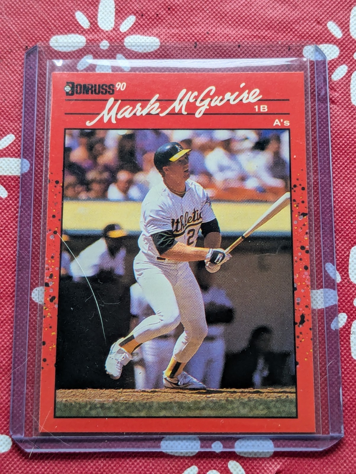 **ERROR CARD** 1990 Donruss Baseball Mark McGwire No Dot #185 Rare