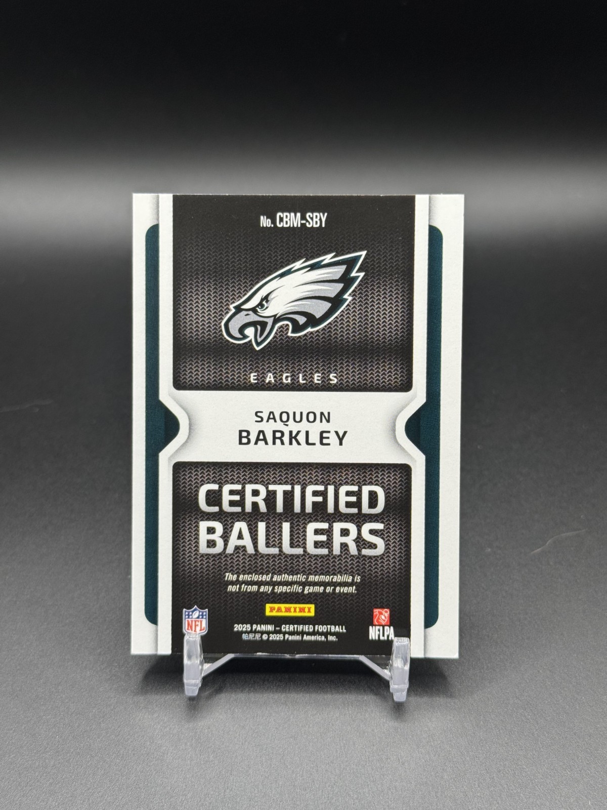 2025 Certified Saquon Barkley Certified Ballers Mirror Pink #/125 – Eagles