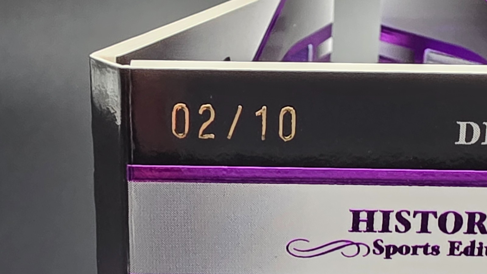 🏀”2/10″ – RARE 2023 Leaf History Book – Dressed To The Nines – PURPLE RELICS🏀