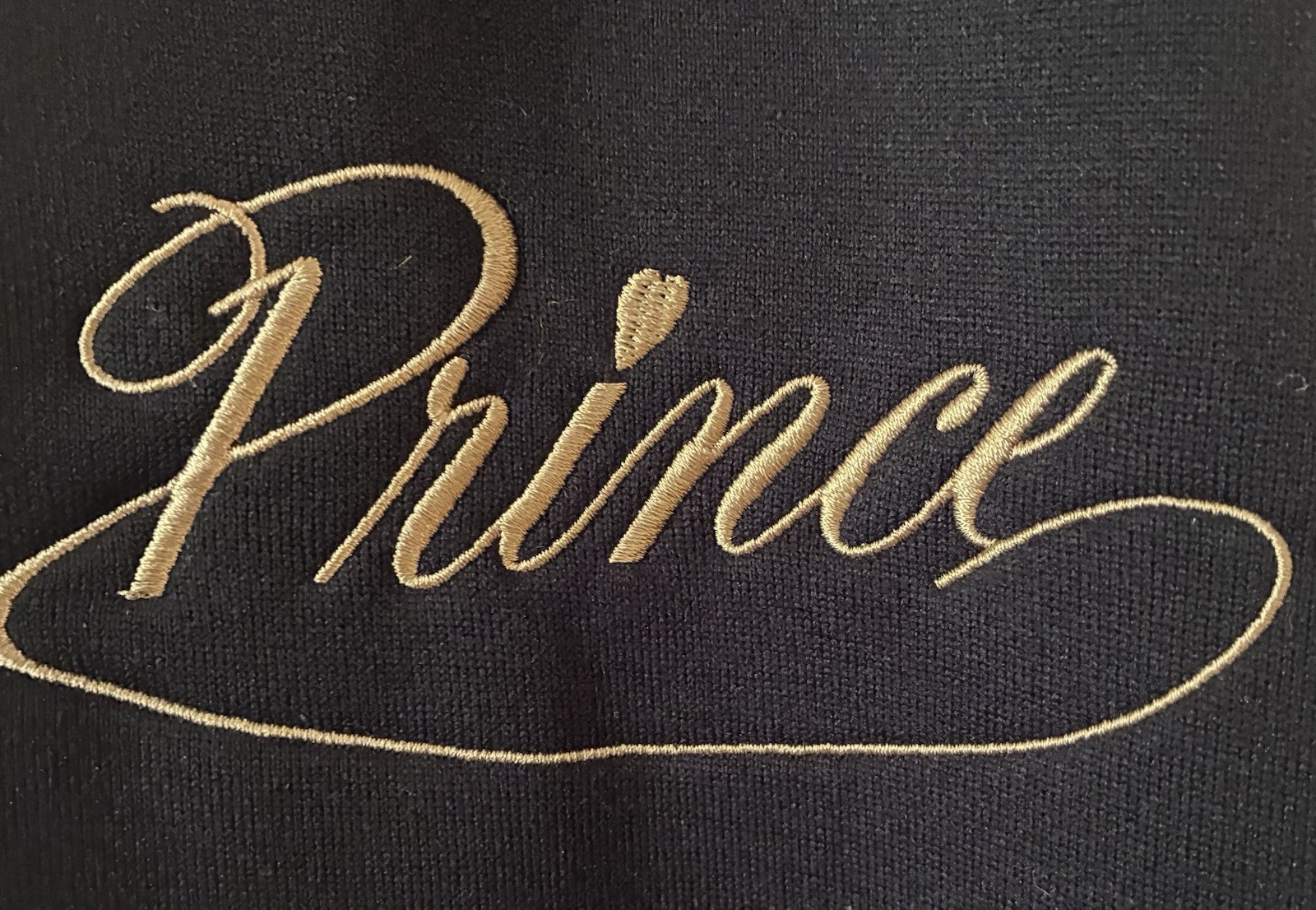 Minnesota Twins Prince Night 2021 fleece bomber jacket gold “Prince” embroidery.