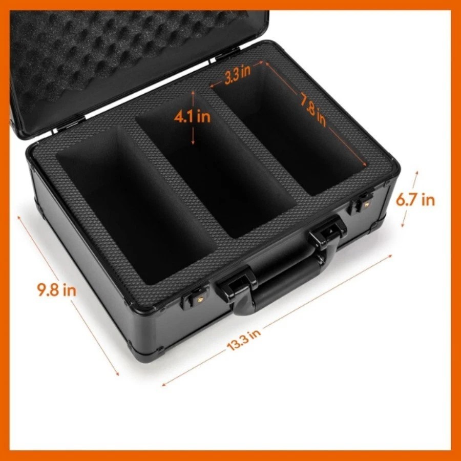 3 Row Trading Card Storage Case PSA Card Slab Box for 90+ Graded Sports Cards