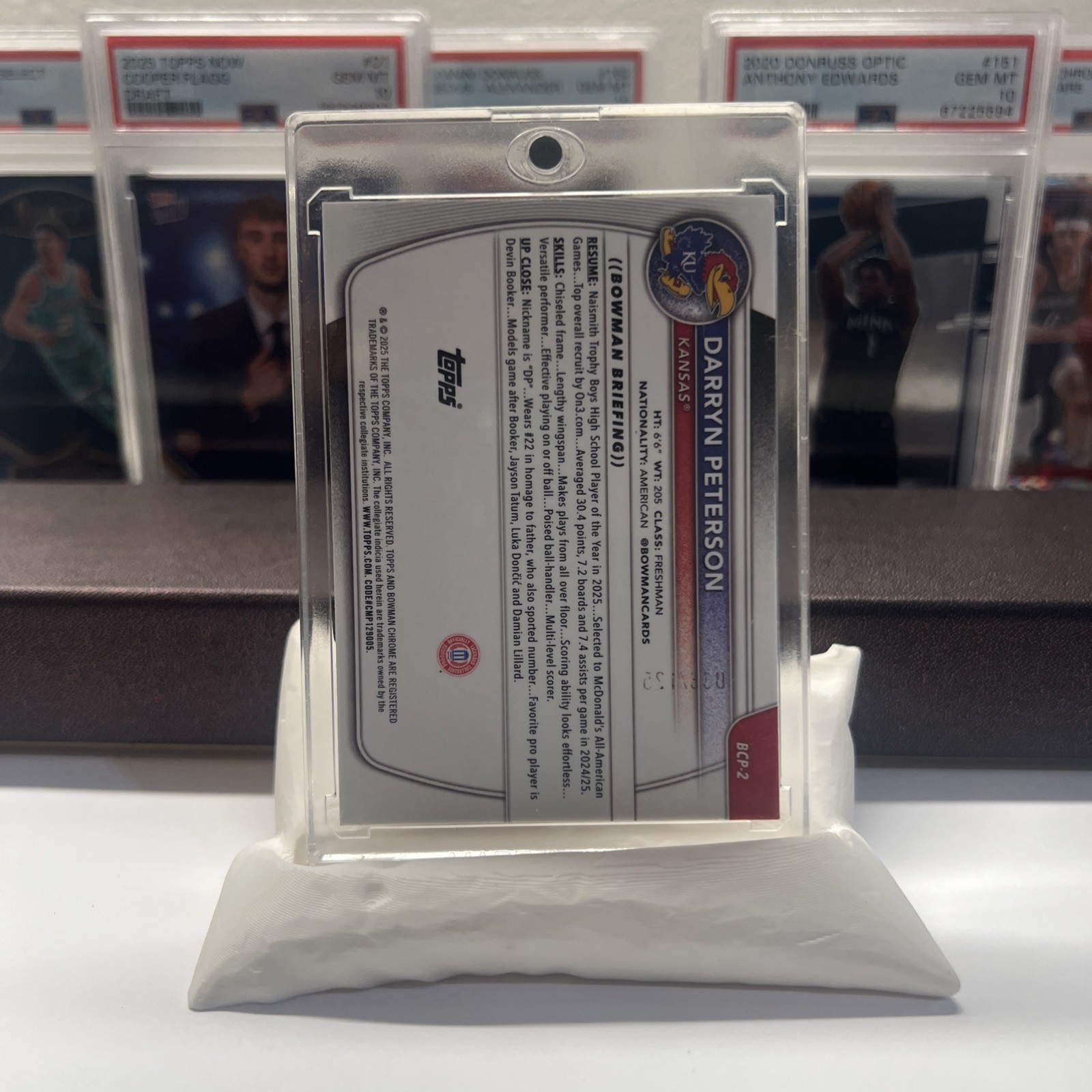 2025-26 Bowman University – #BCP-2 Darryn Peterson Wood Refractor /125 Free S&H