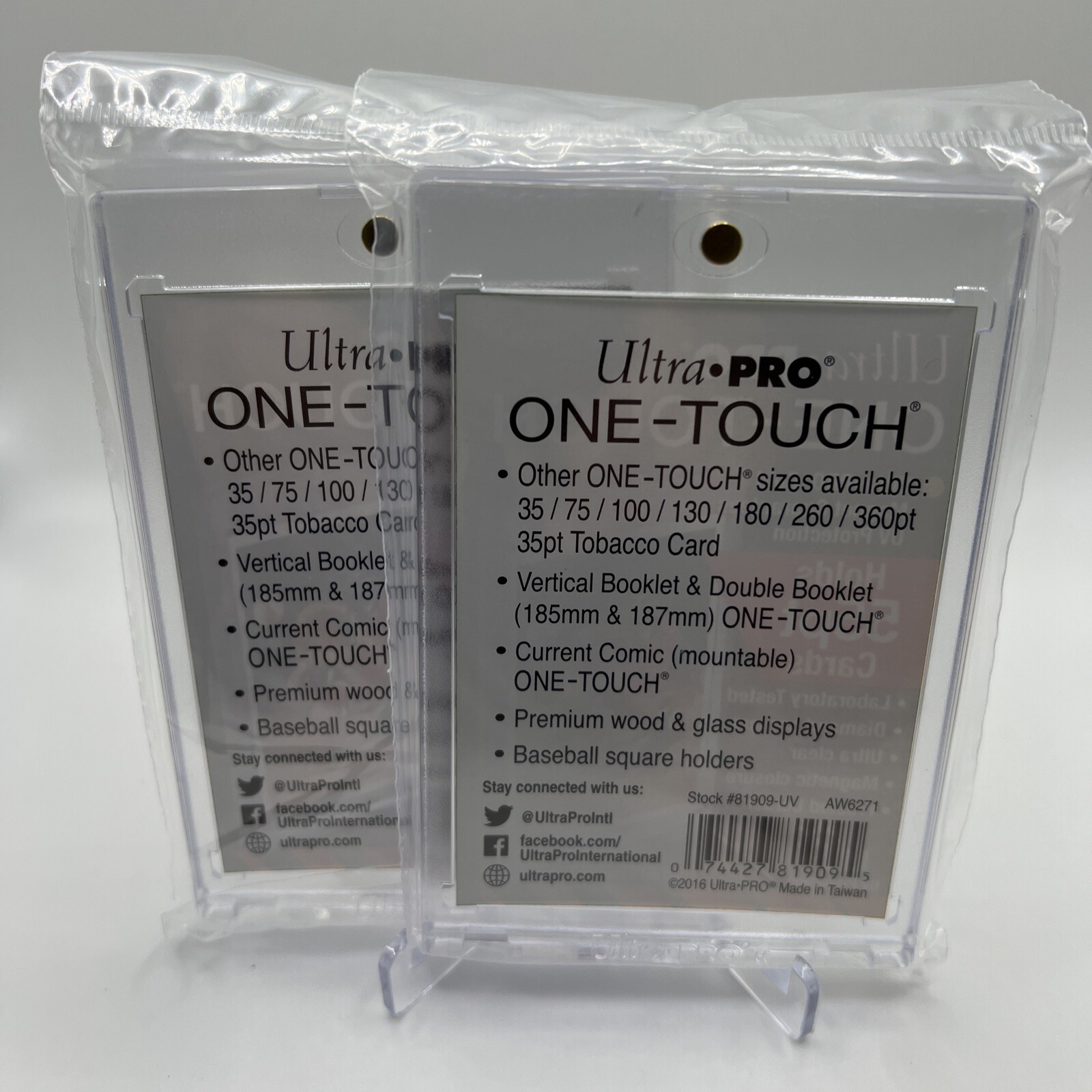 Ultra Pro One-Touch Magnetic Card Holder 55pt Point UV Protection – Lot of 2