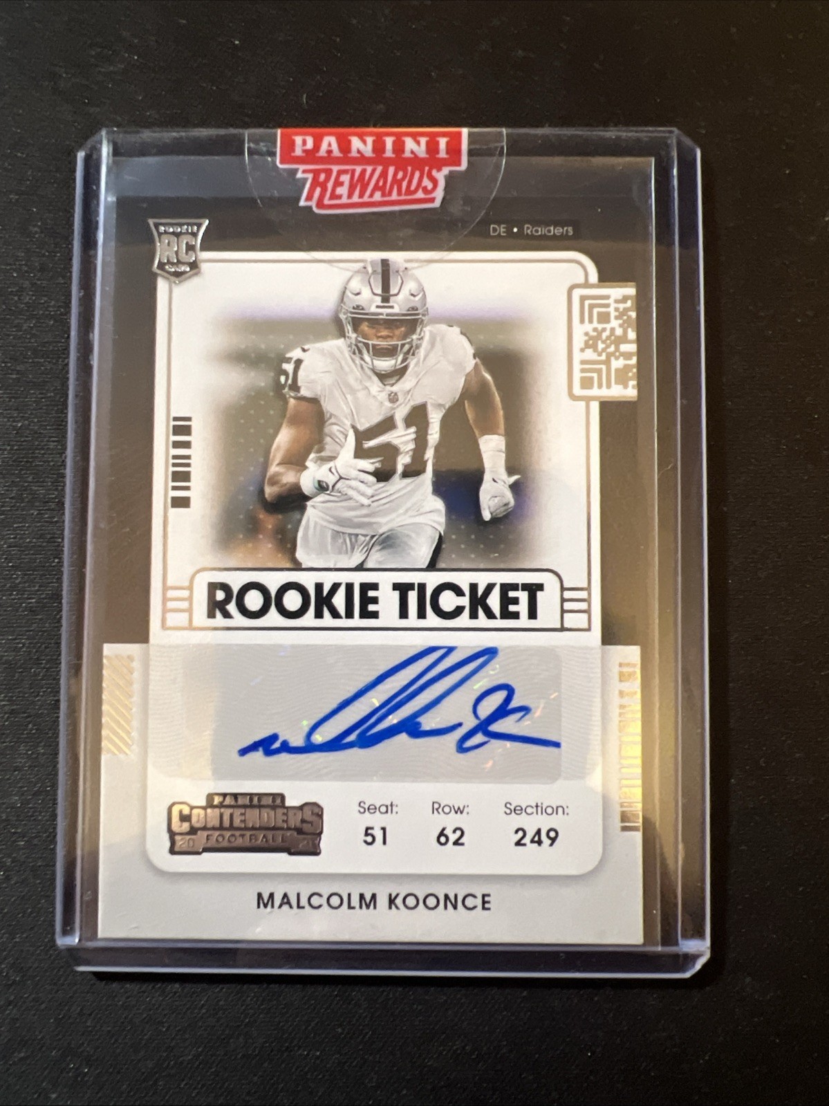 2021 Panini Contenders Malcolm Koonce RC Auto Sealed Riders🔥#184