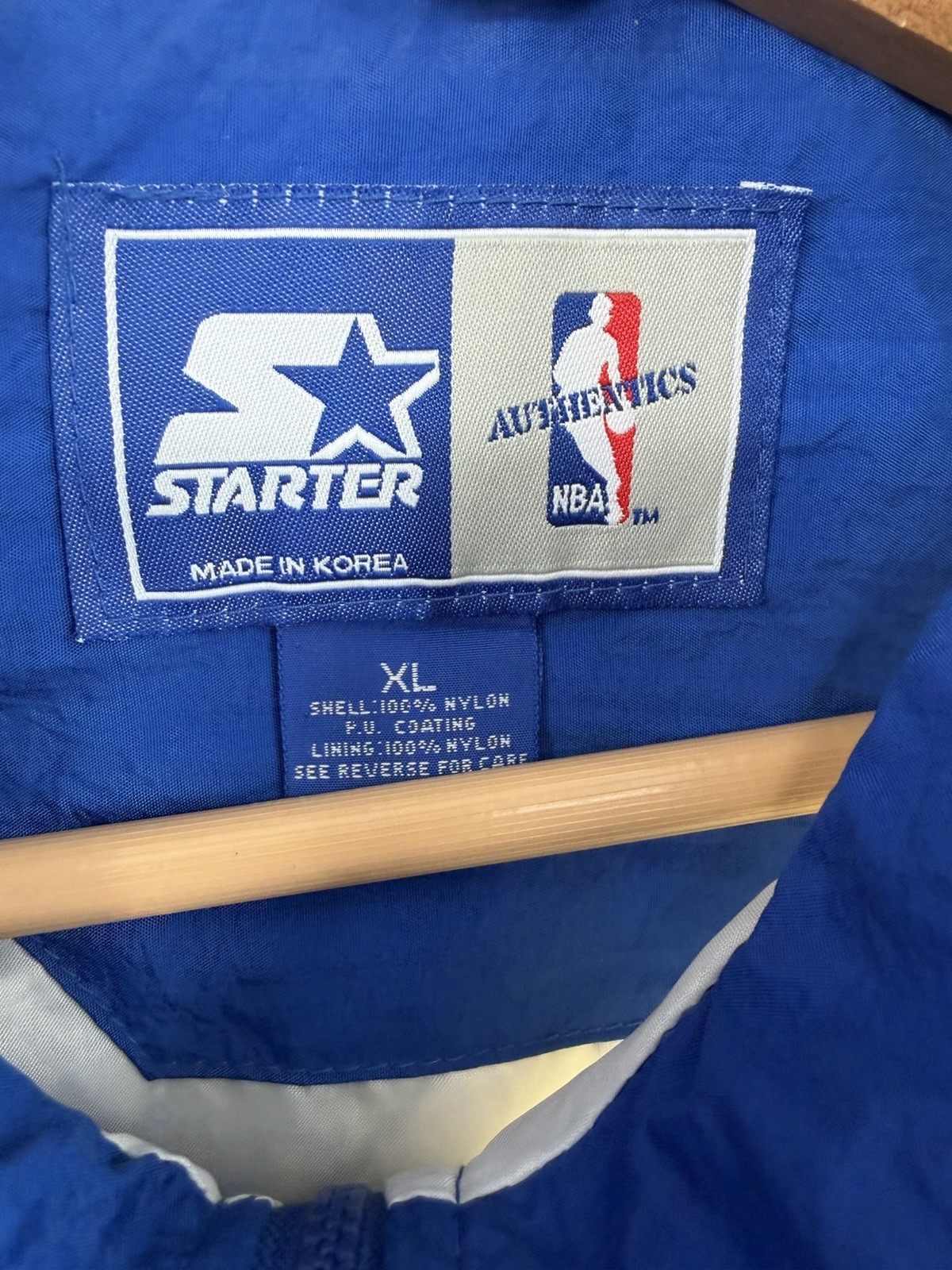 Vintage Starter Dallas Mavericks NBA Authentic Jacket Windbreaker Retro Size XL