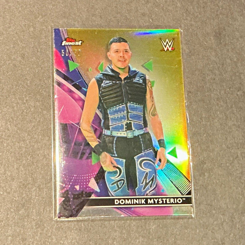 2021 Topps Finest Dominik Mysterio Gold Refractor RC 50/50 *Bookend*