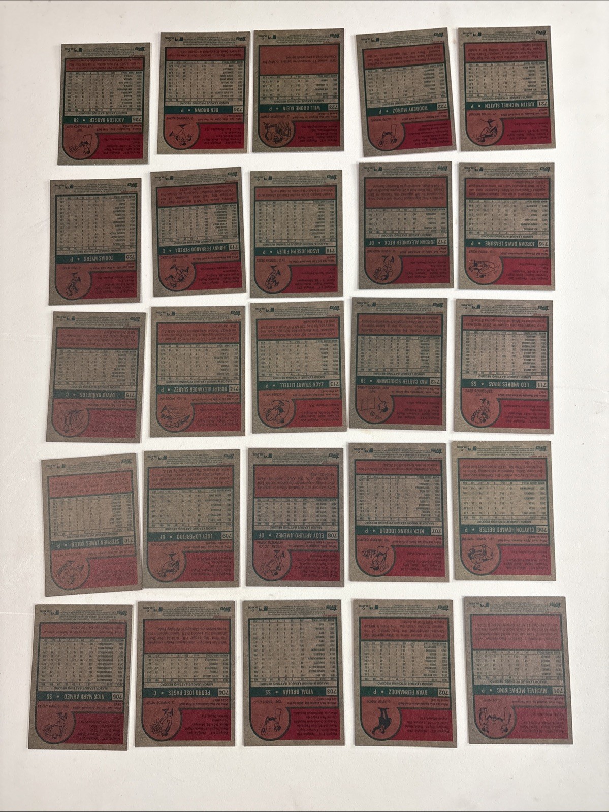 2024 Topps Heritage High Number Complete SP Short Print Set #s 701-725-25 Cards