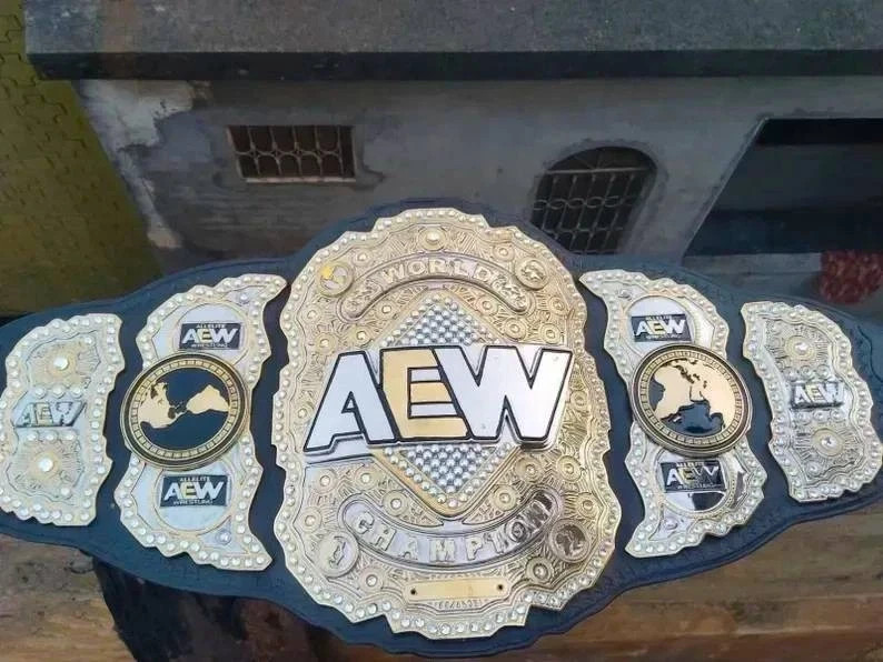 AEW World Heavyweight Wrestling Championship Title Replica Belt Dual Layer