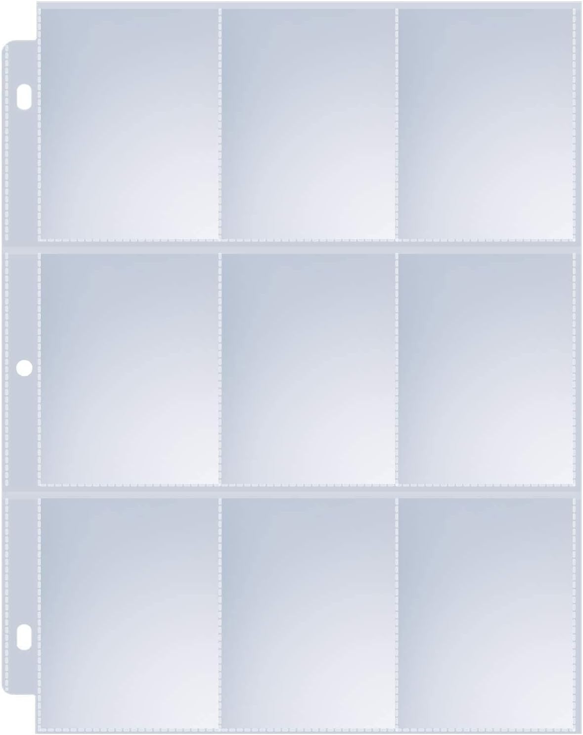 Baseball Card Holder Sheets for 3 Ring Binder, 400 Pack