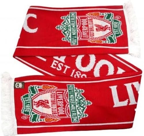 Official Liverpool FC Scarf – Red & White – “You’ll Never Walk Alone” – Est. 189