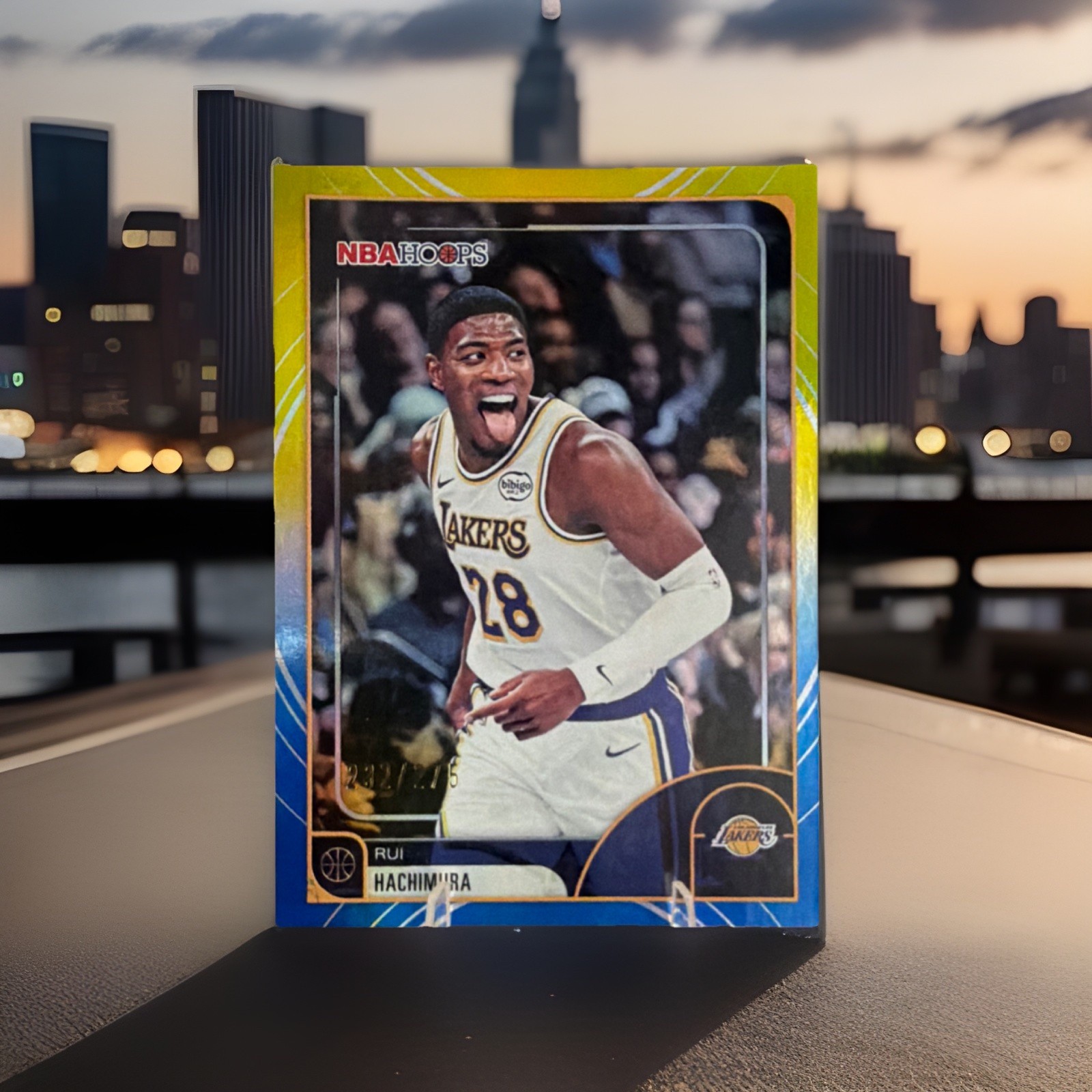 2025-26 NBA Hoops Rui Hachimura Rainbow Blue & Yellow Out of / 275