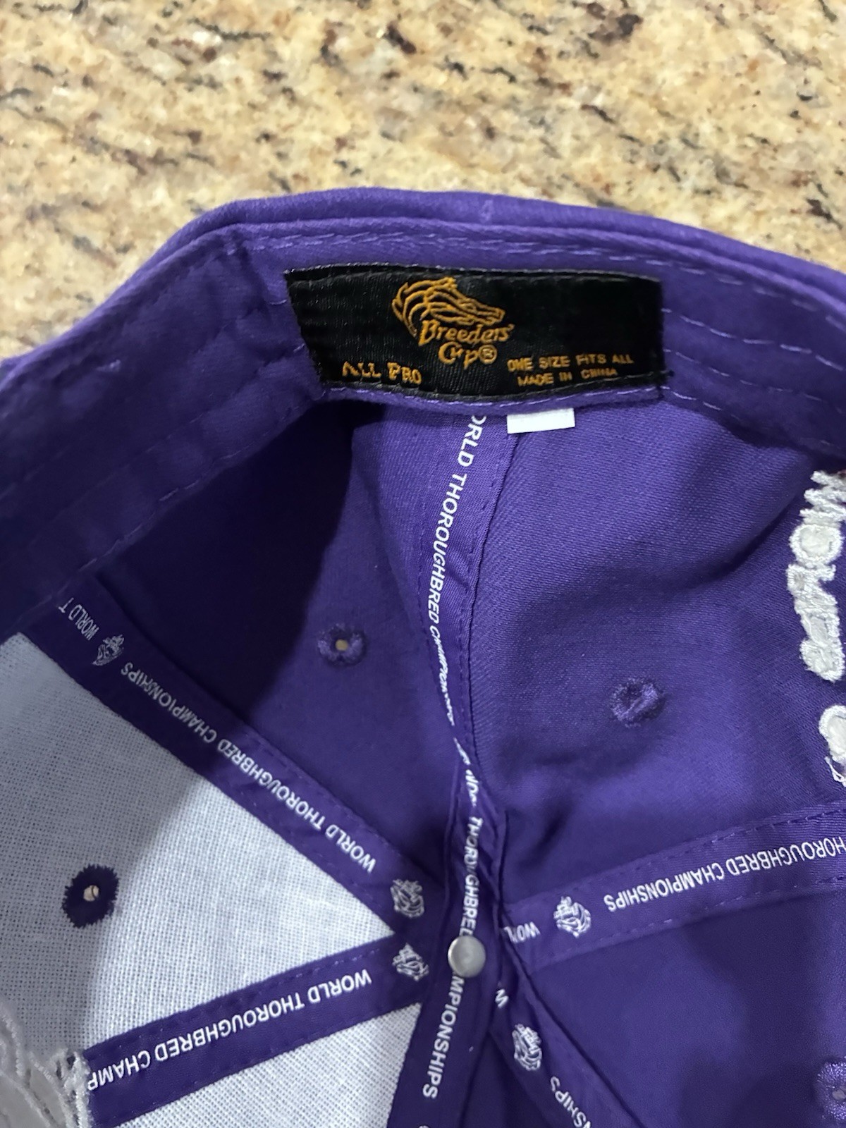 Breeders Cup Hat Purple Sheer Drama